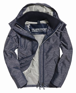 Superdry Technical Hooded Pop Cipzár SD-Windcheater Férfi Kabát Sötétkék | GVLPA7501